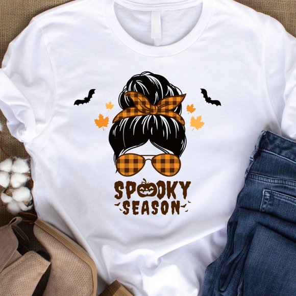 Tops - HOST PICK!! Sublimation spooky season shirt! 🎃